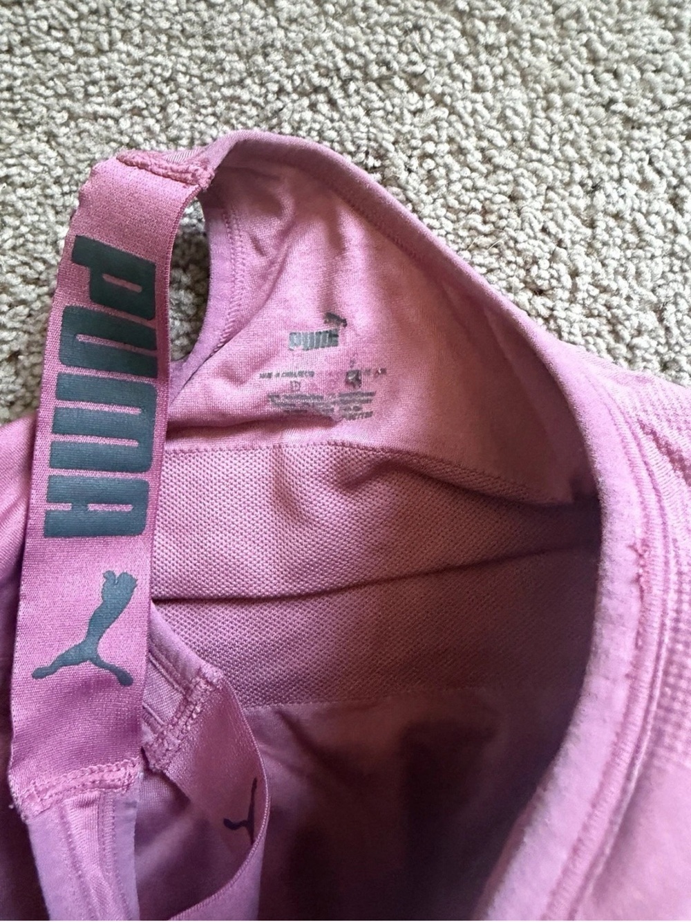 Puma Dusty Rose Logo Sports Bra - Picture 3 of 3